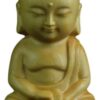 MySouq-Store 1Pcs Buddha Ornaments Mini Unpainted Buddha Statues Wood Fine Workmanship Monk Figurine Home Decor-B0DS9YHZCV