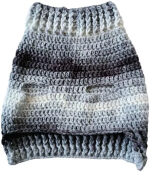 Dog and Cats HandMade Crochet Shirt Winter Pet Dog Clothes Crochet a winter jacket for pets as shown Select Size Carefully (WN8133-Neck16~26Cm-Chest27~41Cm)-B0DSLP4QQ1