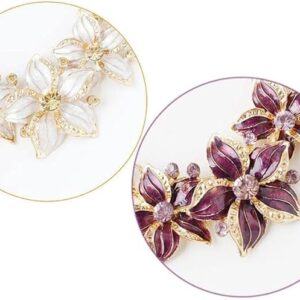 Flower Wedding Necklace Elegant Bride Necklace Pendant Necklace with Earrings Fashion Jewelry Sets for Women Party-B0C42K3ZK4