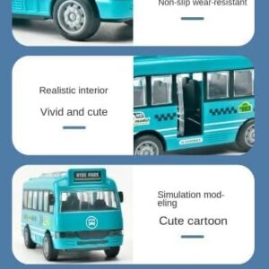 1Pcs 1:43 Bus Car - Can Open The Door Bus Gifts Inertial Fall-Resistant Car Model (Purple) 12 * 7 * 5.5 Cm-B0DFQ8Q4KP