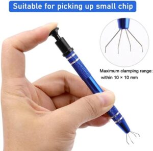 IC Extractor Anti-Skid Chip Pickup Suck Pen BGA Electronic Component Puller Tool Motherboard Circuit Extractor with Four Claw-B0B1PBW9WW