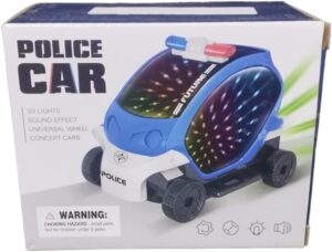1Pcs Electric Car Transparent Gear Police Car With Light Music Kid Gifts Car Birthday Gifts for Boys and Girls B99 (Blue) 135G-B0DPNFWBG4