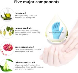 Moisturizing Spa Gel Gloves Softer, Suppler Hands in Just 20 Minutes, with Jojoba Oil, Olive Oil, Vitamin E, Plant Essential Oils, Soften & Smooth, One Size Fits All (Black)-B0DTQ68X2K