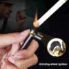 1pc (Without Gas) Mini Cigarette Lighter Grinding Wheel Flint Butane Gas Lighter Portable Can Be Placed Cigarette Box Smoke Accessories(B)-B0CW34NYQJ