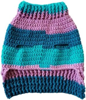 Dog and Cats HandMade Crochet Shirt Winter Pet Dog Clothes Crochet a winter jacket for pets as shown Select Size Carefully (WN8131-Neck16~25Cm-Chest28~46Cm)-B0DSLLBQDW