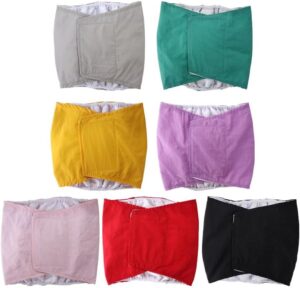 [1Pcs -M for Chest 33-50cm- Mixed Color] Dog Diapers Physiological Pant Puppy Women's Panties Shorts Underwear Washable Female Dog Diper Panties Pet Dog Cat Clothes (Green For Girls)-B0DV1XLX9B
