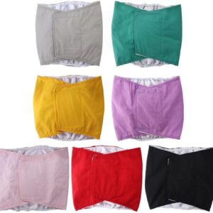 [1Pcs -M for Chest 33-50cm- Mixed Color] Dog Diapers Physiological Pant Puppy Women's Panties Shorts Underwear Washable Female Dog Diper Panties Pet Dog Cat Clothes (Green For Girls)-B0DV1XLX9B