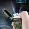 Outdoor Waterproof Lighter with Lanyard Portable Blue Flame Jet Lighter Butane Turbo Cigar Lighter Camping Wading Men's Gadgets (Random Colors May Apply)-B0CBZ4VRNH