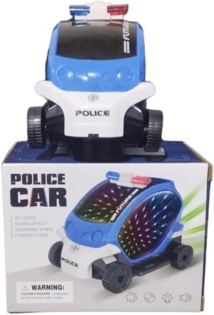1Pcs Electric Car Transparent Gear Police Car With Light Music Kid Gifts Car Birthday Gifts for Boys and Girls B99 (Blue) 135G-B0DPNFWBG4