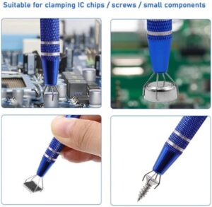 IC Extractor Anti-Skid Chip Pickup Suck Pen BGA Electronic Component Puller Tool Motherboard Circuit Extractor with Four Claw-B0B1PBW9WW