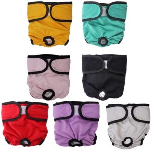 [1Pcs -M for Chest 33-50cm- Mixed Color] Dog Diapers Physiological Pant Puppy Women's Panties Shorts Underwear Washable Female Dog Diper Panties Pet Dog Cat Clothes (Green For Girls)-B0DV1XLX9B