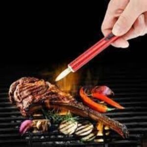 Metal Torch Lighter Outdoor Barbecue Charcoal Gas Cooker Butane Torch Soplete Cocina Stove Lighter Kitchen Igniter Gun Lighter (Silver)-B0C6686DG9