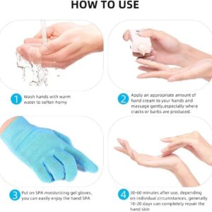 Moisturizing Spa Gel Gloves Softer, Suppler Hands in Just 20 Minutes, with Jojoba Oil, Olive Oil, Vitamin E, Plant Essential Oils, Soften & Smooth, One Size Fits All (Black)-B0DTQ68X2K