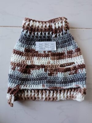 Dog and Cats HandMade Crochet Shirt Winter Pet Dog Clothes Crochet a winter jacket for pets as shown Select Size Carefully (WN8129-Neck18~26Cm-Chest29~46Cm)-B0DSLQ56Y9