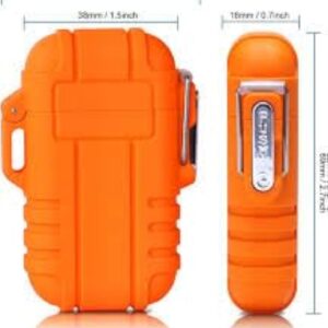 [1 Pcs- Yallow ] Outdoor Waterproof Lighter with Lanyard Portable Blue Flame Jet Lighter Butane Turbo Cigar Lighter Camping Wading Men's Gadgets (Random Colors)-B0CLQFB9JC