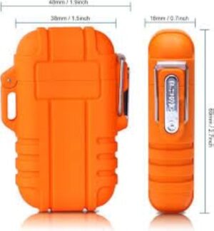 [1 Pcs- Yallow ] Outdoor Waterproof Lighter with Lanyard Portable Blue Flame Jet Lighter Butane Turbo Cigar Lighter Camping Wading Men's Gadgets (Random Colors)-B0CLQFB9JC