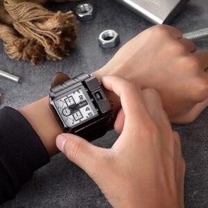 Men's Square Watch - Luxury Big Design - Amazing Watch + Premium Box included in Package-B0DSFBSWMD