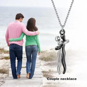 Hug Necklace, Name Necklace Personalized, Pendant Necklace for Women, Mens Personalized Gifts, Women's Chain Necklaces, Couples Necklace for Him and Her (Random Color)-B0DM9JVP79