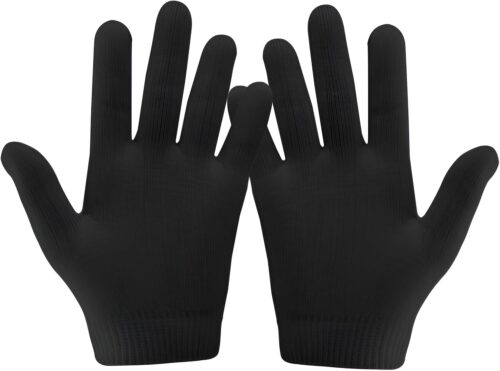 MySouq.store Moisturizing Spa Gel Gloves Softer, Suppler Hands in Just 20 Minutes, with Jojoba Oil, Olive Oil, Vitamin E, Plant Essential Oils, Soften & Smooth, One Size Fits All (Black)-B0DTQ68X2K