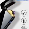 1Pcs Windproof Metal Flameless Electric Lighter Dual Arc Plasma USB Lighter LED Power Display Touch Induction Lighter (Random)-B0CD2Y7BL3
