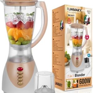 61UnQ5nY9ML._AC_SL1044_ JAMAKY High Performance Power Blender 2 IN 1, 600W - 400ML Grinding Cup with 1.5L Plastic Cup 40 * 18 * 18CM-B0DGNJJ8QX