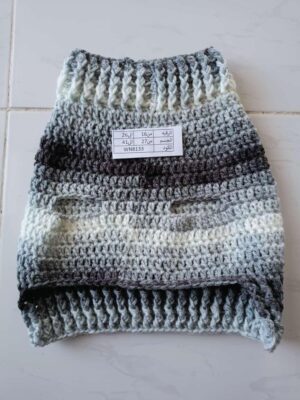 Dog and Cats HandMade Crochet Shirt Winter Pet Dog Clothes Crochet a winter jacket for pets as shown Select Size Carefully (WN8133-Neck16~26Cm-Chest27~41Cm)-B0DSLP4QQ1