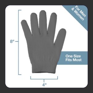 Moisturizing Spa Gel Gloves Softer, Suppler Hands in Just 20 Minutes, with Jojoba Oil, Olive Oil, Vitamin E, Plant Essential Oils, Soften & Smooth, One Size Fits All (Grey)-B0DTQ6KQY1