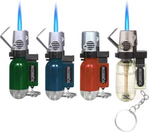 1pc Lighters, Jet Flame Torch Lighter with Keychain,Refillable Gas Butane Adjustable Flame Lighter, Cool Windproof Design Jet Torch Lighter for Candle,Grill,Outdoor,Indoor (Random)-B0DHX9D2ZP