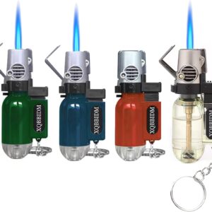 61m3HOZyeJL._AC_SL1500_ 1pc Lighters, Jet Flame Torch Lighter with Keychain,Refillable Gas Butane Adjustable Flame Lighter, Cool Windproof Design Jet Torch Lighter for Candle,Grill,Outdoor,Indoor (Random)-B0DHX9D2ZP