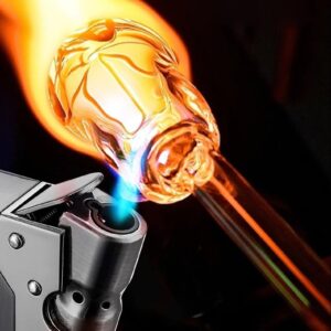 [1Pcs-Silver] Smoking Accessories NEW Portable Metal Windproof Cigar Cigarette Lighter Gift Butane Gas Lighter Unusual Torch Lighters (Without Gas)-B0CPD2Z81T