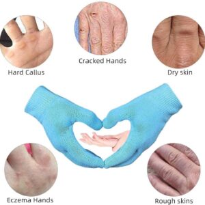Moisturizing Spa Gel Gloves Softer, Suppler Hands in Just 20 Minutes, with Jojoba Oil, Olive Oil, Vitamin E, Plant Essential Oils, Soften & Smooth, One Size Fits All (Black)-B0DTQ68X2K