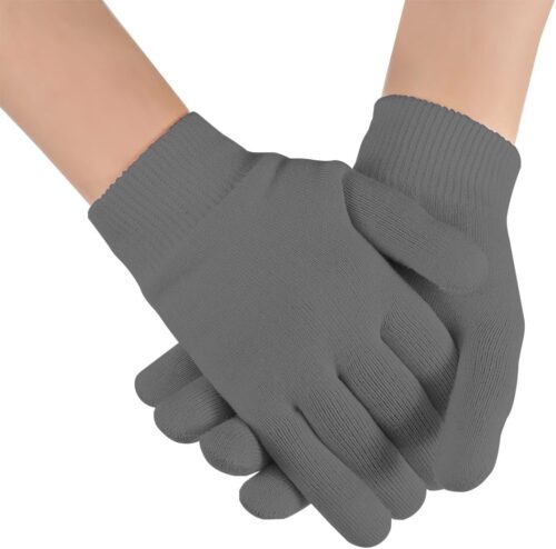 MySouq.store Moisturizing Spa Gel Gloves Softer, Suppler Hands in Just 20 Minutes, with Jojoba Oil, Olive Oil, Vitamin E, Plant Essential Oils, Soften & Smooth, One Size Fits All (Grey)-B0DTQ6KQY1