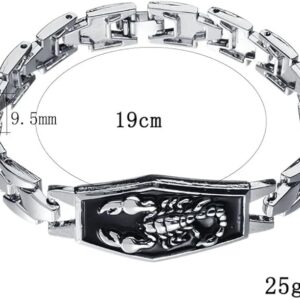 61y5ZiR+E1L._AC_SX679_ 1Pcs Punk Scorpion Bracelet Personality Wristband Silicone Bangle Stainless Steel Buckle Vintage Cuff Bracelet Women Men's Jewelry-B0DS6MSVBX