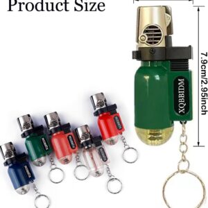 71HN+jKyFxL._AC_SL1497_ 1pc Lighters, Jet Flame Torch Lighter with Keychain,Refillable Gas Butane Adjustable Flame Lighter, Cool Windproof Design Jet Torch Lighter for Candle,Grill,Outdoor,Indoor (Random)-B0DHX9D2ZP