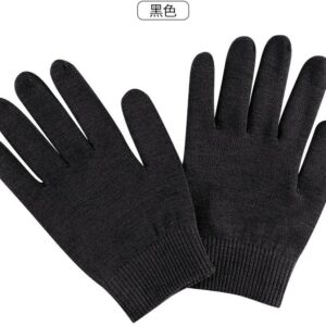 Moisturizing Spa Gel Gloves Softer, Suppler Hands in Just 20 Minutes, with Jojoba Oil, Olive Oil, Vitamin E, Plant Essential Oils, Soften & Smooth, One Size Fits All (Black)-B0DTQ68X2K