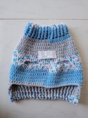 Dog and Cats HandMade Crochet Shirt Winter Pet Dog Clothes Crochet a winter jacket for pets as shown Select Size Carefully (WN8128-Neck19~27Cm-Chest30~46Cm)-B0DSLMVRMF