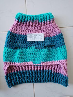 Dog and Cats HandMade Crochet Shirt Winter Pet Dog Clothes Crochet a winter jacket for pets as shown Select Size Carefully (WN8131-Neck16~25Cm-Chest28~46Cm)-B0DSLLBQDW