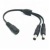 [1Pcs] DC Power 1 To 2 - Jack 5.5x2.1mm DC Power Cable 1 Female to 5 Male Plug Splitter Adapter for Security CCTV Camera and LED Strip (1 to 2)-B0D3V7QNL9