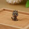 1Pcs as shown in Pic, Small Shape Brass Fortune Chinese Feng Shui Antique Coins Keyring Good Fortune Soild Gourd Keychain Wealth Success Jewelry, See Dimensions Befor Buying-B0DRDXRRXS