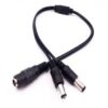 [1Pcs] DC Power 1 To 2 - Jack 5.5x2.1mm DC Power Cable 1 Female to 5 Male Plug Splitter Adapter for Security CCTV Camera and LED Strip (1 to 2)-B0D3V7QNL9
