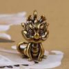 1Pcs as shown in Pic, Small Shape Brass Fortune Chinese Feng Shui Antique Coins Keyring Good Fortune Soild Gourd Keychain Wealth Success Jewelry, See Dimensions Befor Buying-B0DRDXRRXS