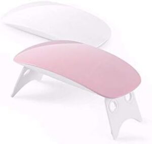 1PCs - 6W LED Nail Dryer Curing Light Portable Quick Drying Manicure/Pedicure 2 Timing Setting 45s/60s UV with USB (Pink) ‎13.1 x 6.7 x 1.9 cm; 68 g-B0DD366V1C