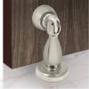 1Pcs sourcing map Door Stoppers Screw-in Stops Chrome Plated 79mm Length Silver colors-B0DYL18GF4