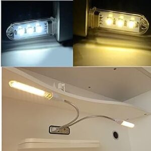 [1 Pcs ] USB Gadgets Mini USB LED Light For Book Lights 3 LEDs SMD For PC Laptops Notebook Mobile Power Charger Reading Bulb (3LED-warm white)-B0CJQFLVDW