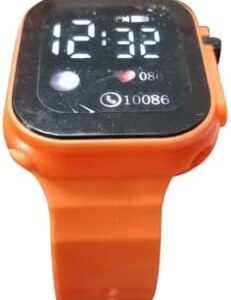 Led Display Digital Kids Watches Sport Boys Girls Luminous Children’s Electronic Wristwatch Students Clock Watches Relojes 2024 (Light Orange)-B0DHWC71CZ