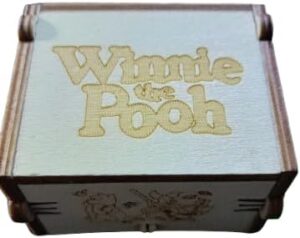 Wooden Music Box - Hand-Cranked Melody Husband to Wife Music Box Wood Laser Engraved Vintage Unique for Wife Love from Husband on Valentine's Day/Wedding Day/Anniversary-B0DY6623XZ