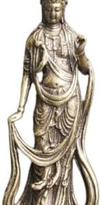 1PC- Figurine Small Brass Statue Golden Brass Craft Miniatures Sculpture Antique Bronze Large Belly Laughing Maitreya Buddha Statue Desk Copper Ornament Crafts Brass (N9)-B0D3VDD5Y8