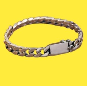 (1Pc - AL18296-silver-18cm) High Quality Textured Chain Bracelet Charm Men Trend Casual Bracelet Friendship Charm Handmade Jewelry Gift-B0CKWCXJ7T