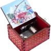 MySouq-Store [1Pcs] Merry Christmas Wooden Hand Cranked Collectible Jingle Bell Themed Brown Music Box (Colored Merry Christmas Edition) (I) (00127G)-B0CM4KSGZJ