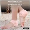 Silicone Gel Heel Socks for Swelling and Pain Relief, Cushion Support, Foot Care, Ankle Protection for Men and Women (Free Size, Skin) (1 Pairs)-B0DXQ59SP3